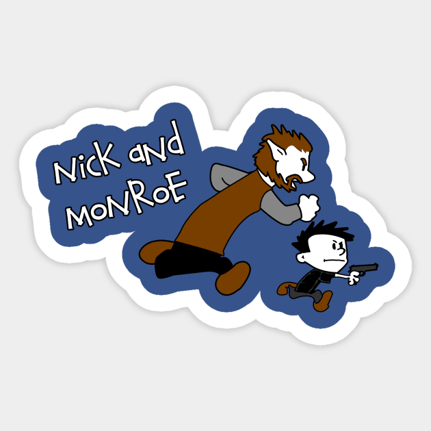 Nick & Monroe Sticker by Paulychilds